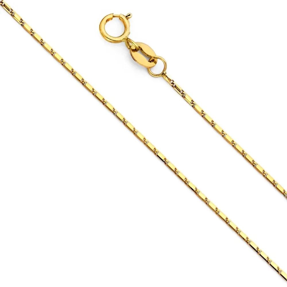 NEW 14K YELLOW GOLD 024(1.0MM) DC SNAIL CHAIN (1 of 2)