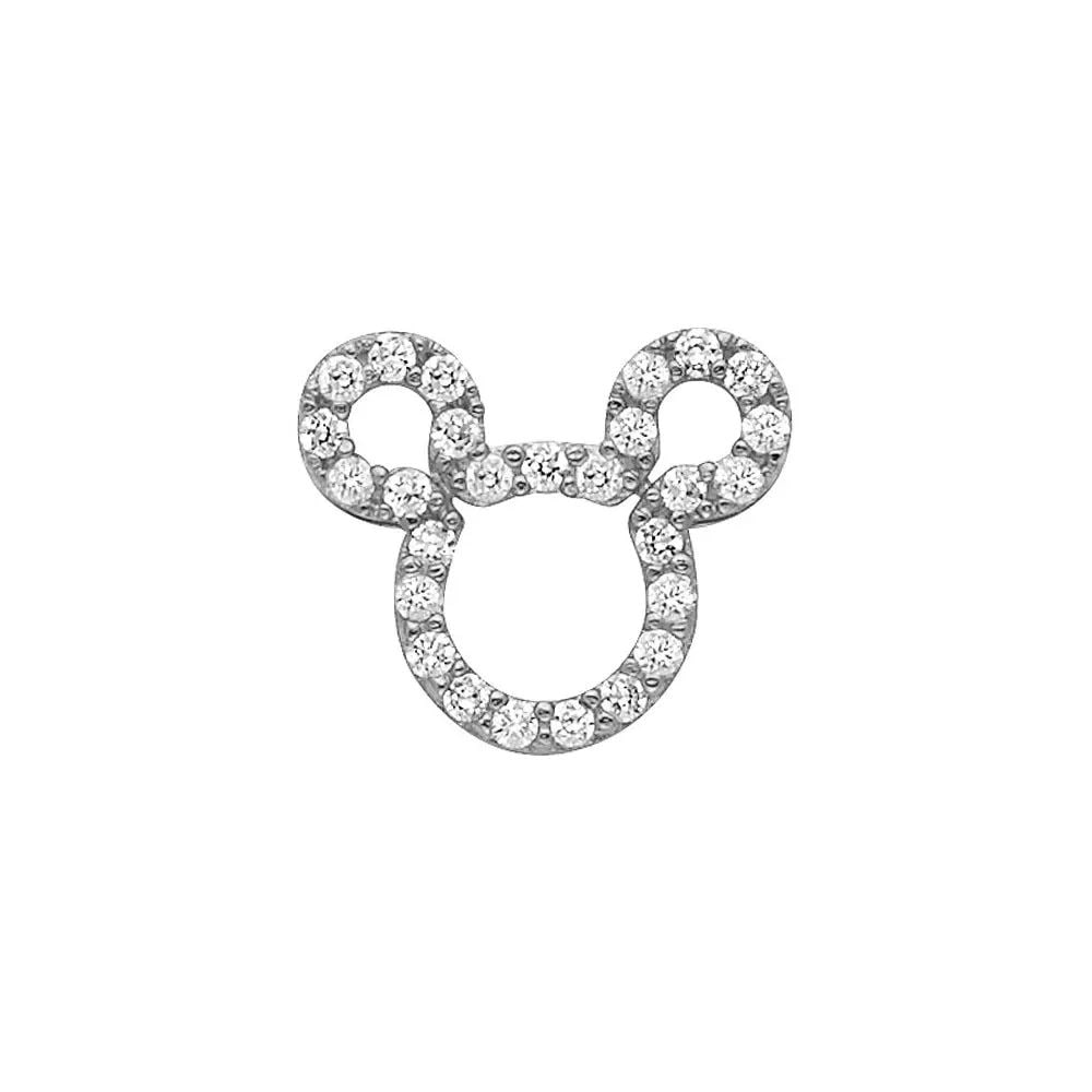 NEW 14K WHITE GOLD MOUSE PENDANT (1 of 2)