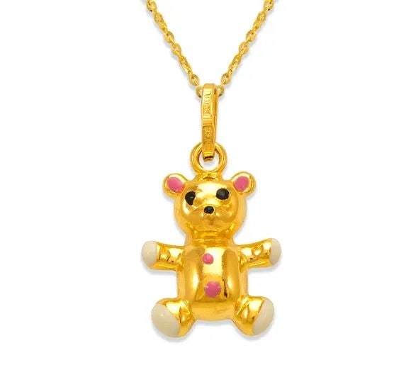 NEW 14K YELLOW GOLD BEAR ENAMEL CHARM PENDANT: NEW 14K YELLOW GOLD BEAR ENAMEL CHARM PENDANT BEAR ENAMEL CHARM PENDANT NEW 14K YELLOW GOLD Apx. WIDTH: 13x15mm Apx WEIGHT: 1.4g