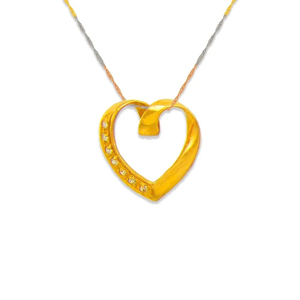 NEW 14K YELLOW GOLD 16MM HEART PENDANT (1 of 2)