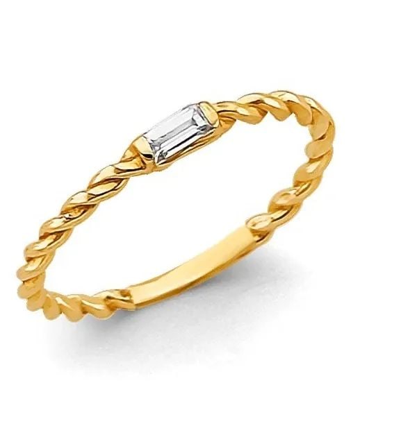 NEW 14K YELLOW GOLD STACKABLE RING (1 of 2)