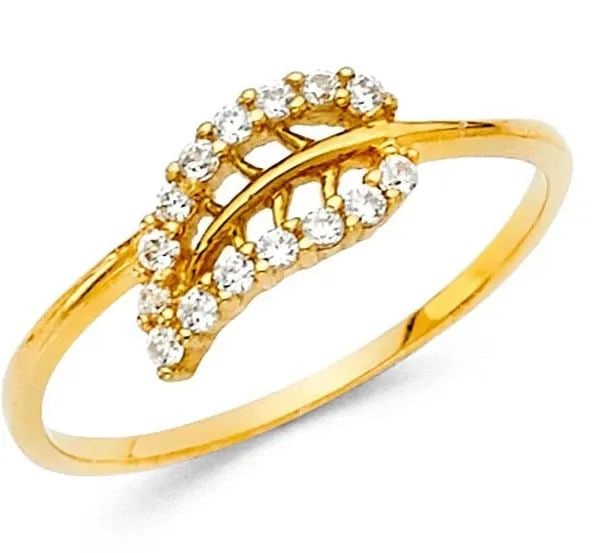 NEW 14K YELLOW GOLD LEAF RING - SIZE 7: NEW 14K YELLOW GOLD LEAF RING LEAF RING NEW 14K YELLOW GOLD WIDTH: 8 mm Apx. WEIGHT: 1.1g