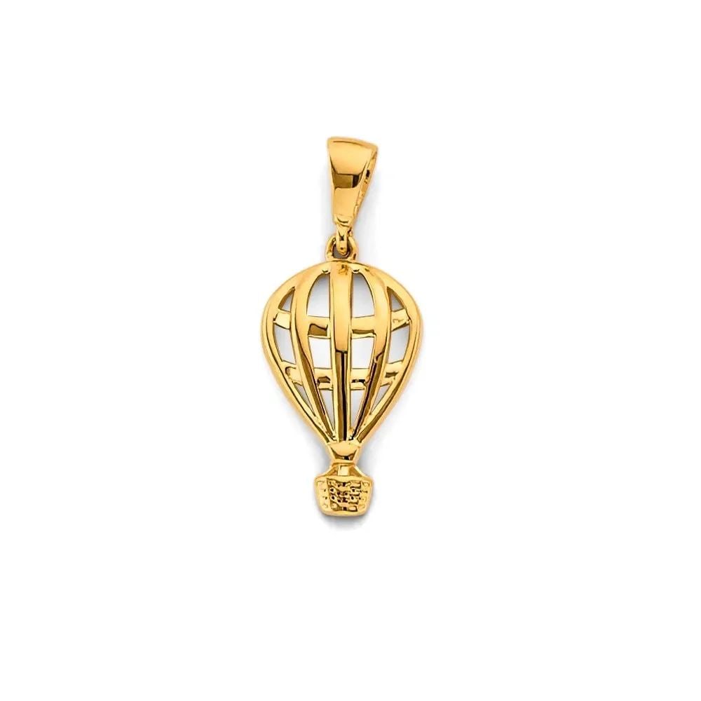 NEW 14K YELLOW GOLD HOT AIR BALLOON PENDANT (1 of 2)