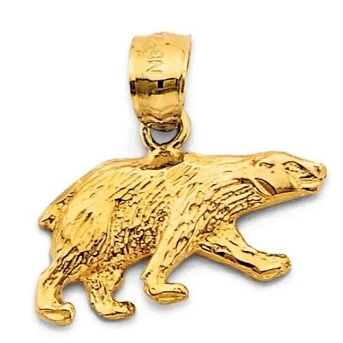 NEW 14K YELLOW GOLD BEAR PENDANT: NEW 14K YELLOW GOLD BEAR PENDANT BEAR PENDANT NEW 14K YELLOW GOLD Height : 15 mm Width : 18 mm Apx. WEIGHT : 1.1g