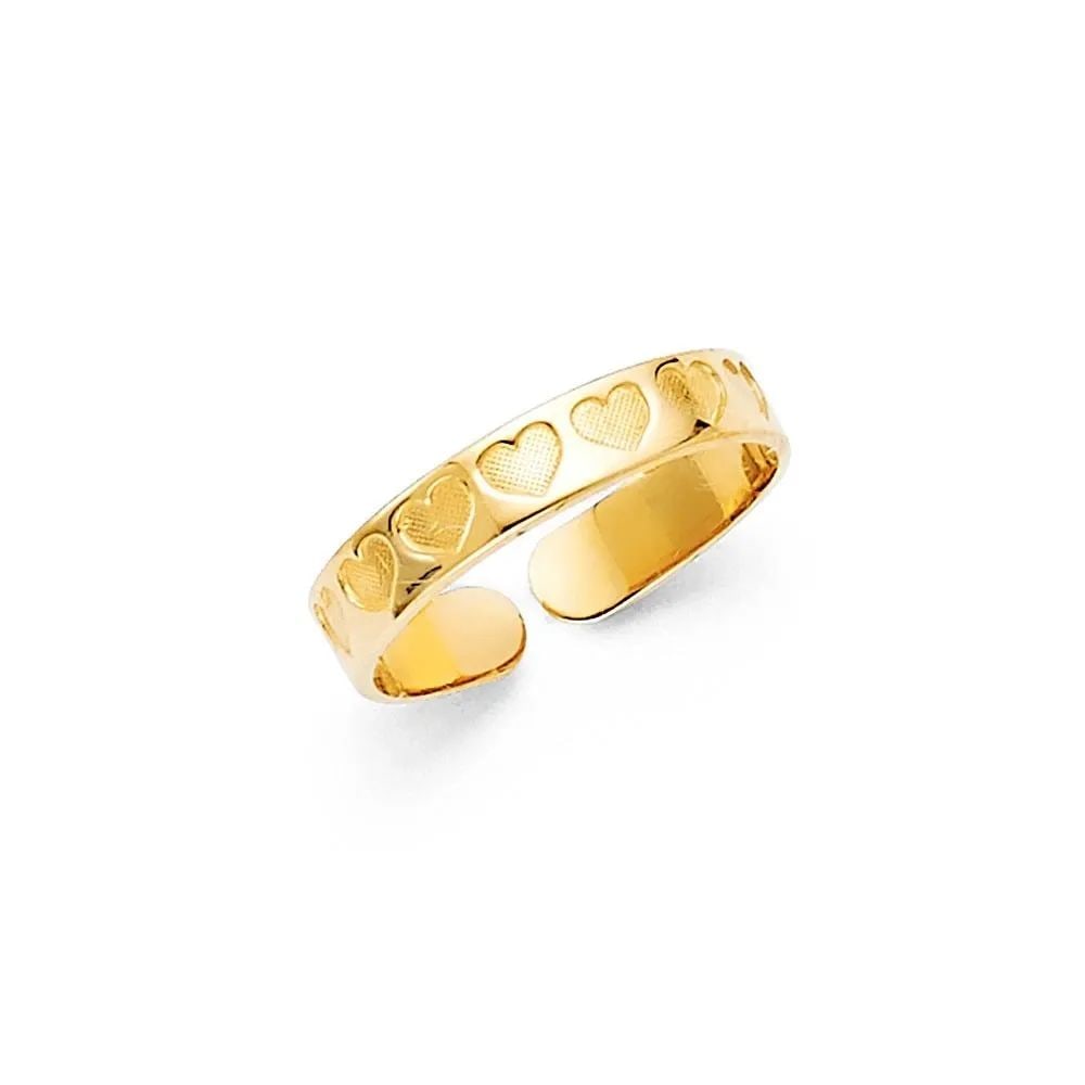 NEW 14K YELLOW GOLD TOE RING (1 of 2)
