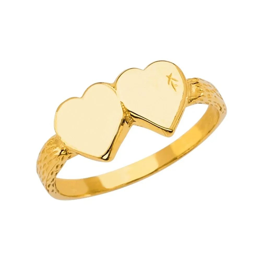 NEW 14K YELLOW GOLD BABY SIGNET RING (1 of 2)