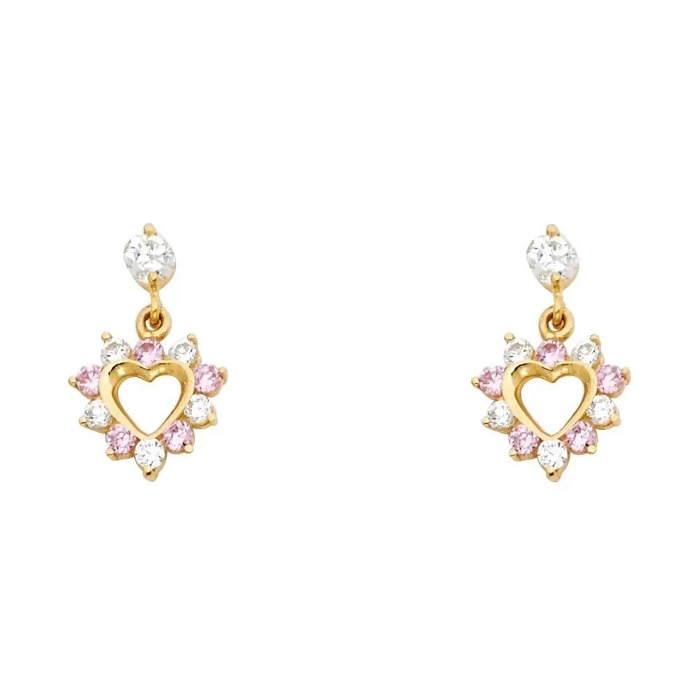 NEW 14K YELLOW GOLD DANGLE STUD EARRINGS WITH SCREW BACK: NEW 14K YELLOW GOLD DANGLE STUD EARRINGS WITH SCREW BACK DANGLE STUD EARRINGS WITH SCREW BACK NEW 14K YELLOW GOLD