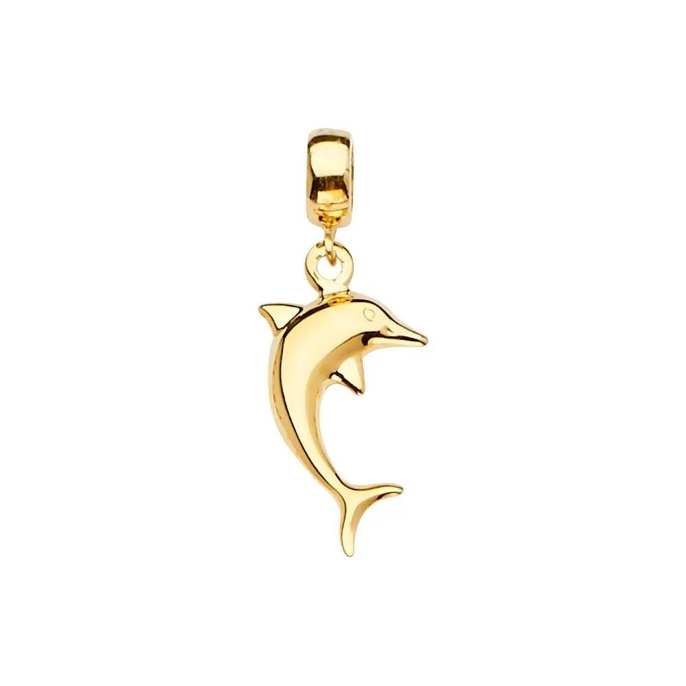 NEW 14K YELLOW GOLD DOLPHINE CHARM FOR MIX&MATCH BRACELET (1 of 2)