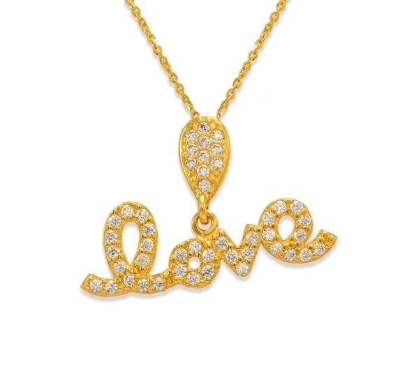 NEW 14K YELLOW GOLD FANCY LOVE PENDANT: NEW 14K YELLOW GOLD FANCY LOVE PENDANT FANCY LOVE PENDANT NEW 14K YELLOW GOLD Apx. WIDTH: 22x6mm Apx WEIGHT: 1.1g