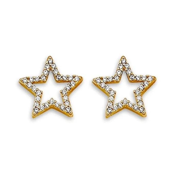 NEW 14K YELLOW GOLD STAR STUD EARRINGS WITH SCREW BACK: NEW 14K YELLOW GOLD STAR STUD EARRINGS WITH SCREW BACK STAR STUD EARRINGS WITH SCREW BACK NEW 14K YELLOW GOLD