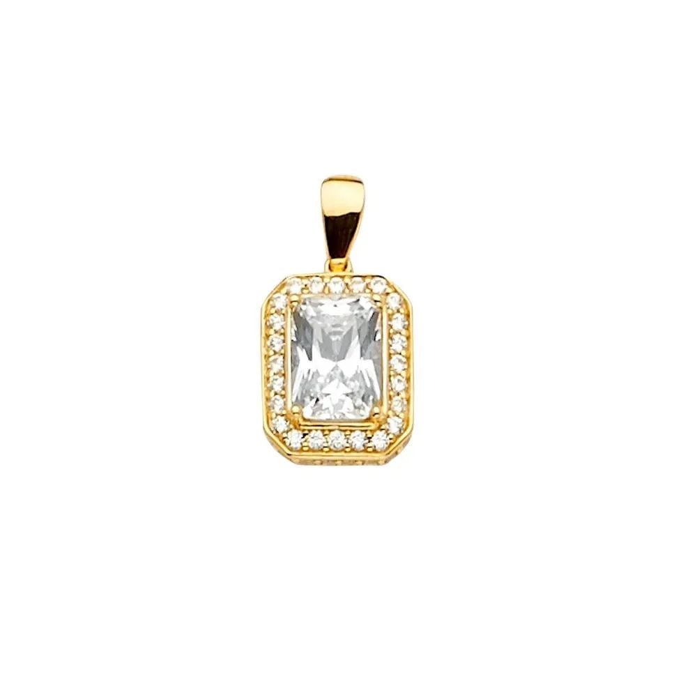 NEW 14K YELLOW GOLD PENDANT/SET: NEW 14K YELLOW GOLD PENDANT/SET PENDANT/SET NEW 14K YELLOW GOLD Height : 16 mm Width : 8 mm Apx. WEIGHT : 1.3g