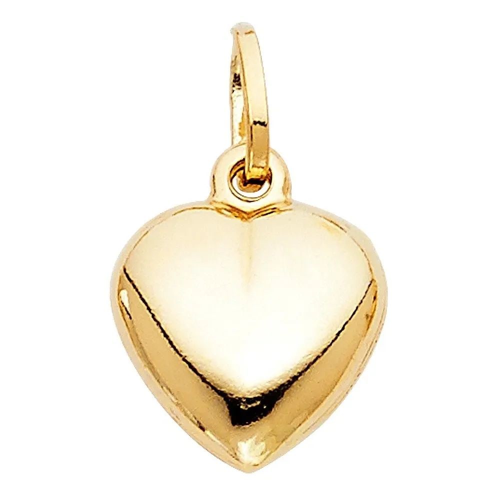 NEW 14K YELLOW GOLD HOLLOW HEART PENDANT (PT445): NEW 14K YELLOW GOLD HOLLOW HEART PENDANT (PT445) HOLLOW HEART PENDANT (PT445) NEW 14K YELLOW GOLD Height : 13 mm Width : 12.5 mm Apx. WEIGHT : 1g