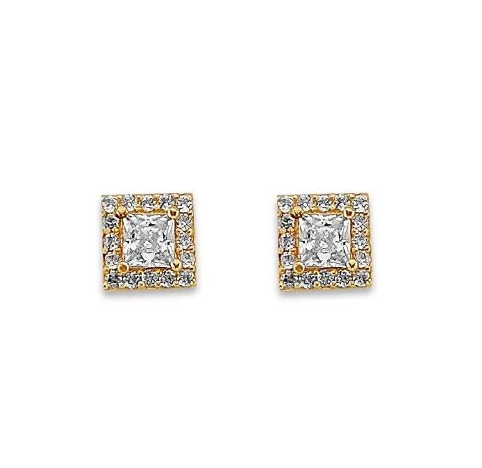 NEW 14K YELLOW GOLD CLUSTER STUD EARRINGS WITH SCREW BACK: NEW 14K YELLOW GOLD CLUSTER STUD EARRINGS WITH SCREW BACK CLUSTER STUD EARRINGS WITH SCREW BACK NEW 14K YELLOW GOLD