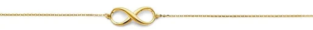 NEW 14K YELLOW GOLD INFINITY BRACELET (1 of 2)