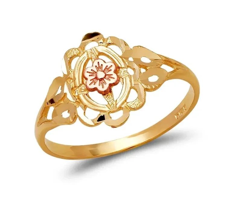 NEW 14K TWO TONE GOLD LADIES FILIGREE RING (1 of 2)