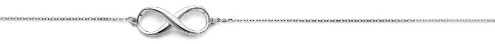 NEW 14K WHITE GOLD INFINITY BRACELET (1 of 2)