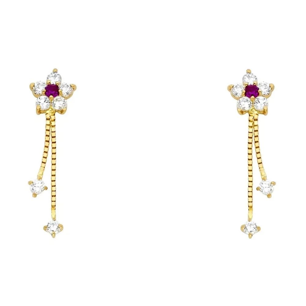 NEW 14K YELLOW GOLD DANGLE STUD EARRINGS WITH SCREW BACK: NEW 14K YELLOW GOLD DANGLE STUD EARRINGS WITH SCREW BACK DANGLE STUD EARRINGS WITH SCREW BACK NEW 14K YELLOW GOLD