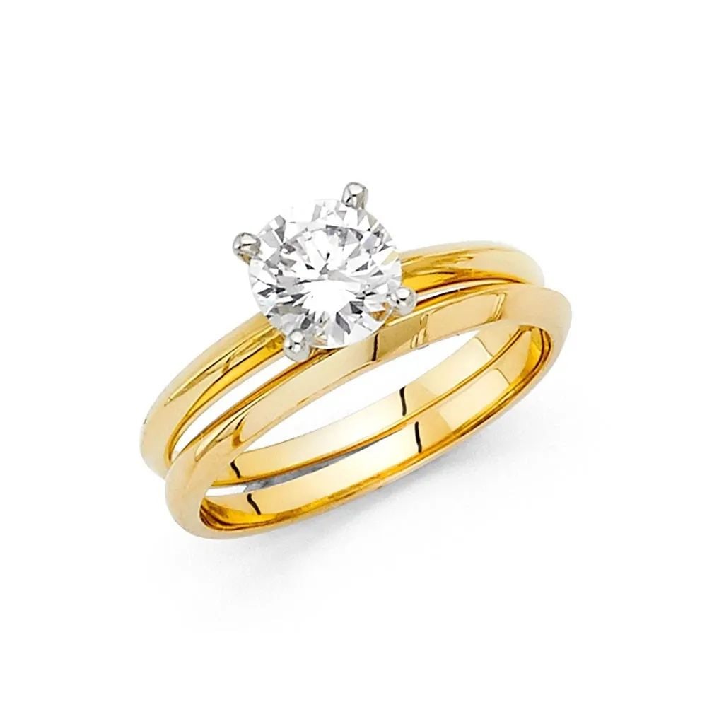 NEW 14K YELLOW GOLD LADIES WEDDING BAND - SIZE 7 (1 of 2)