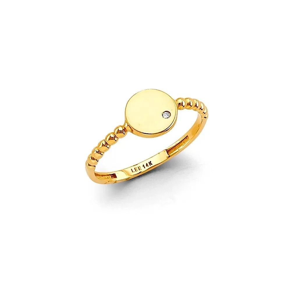 NEW 14K YELLOW GOLD LADIES RING - SIZE 7 (1 of 2)