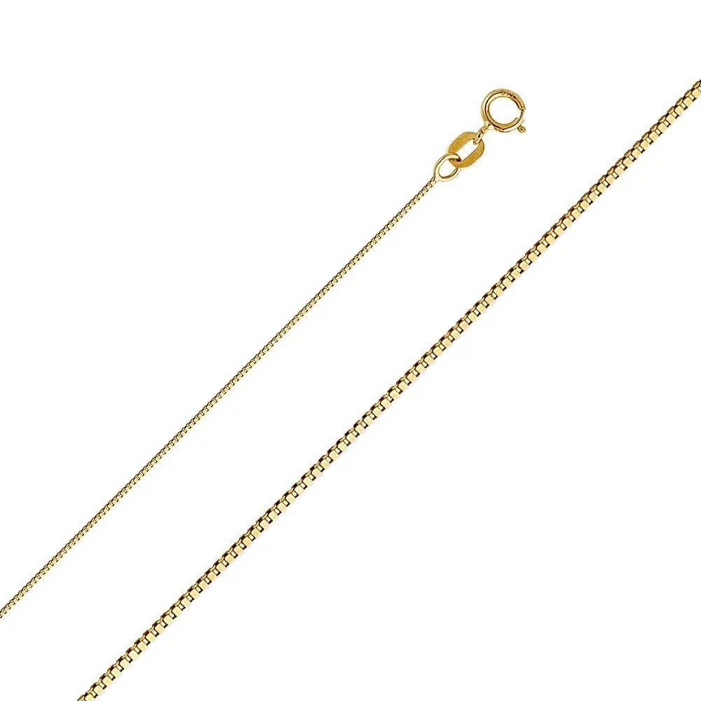 NEW 14K YELLOW GOLD 0.5MM BOX CHAIN (1 of 2)