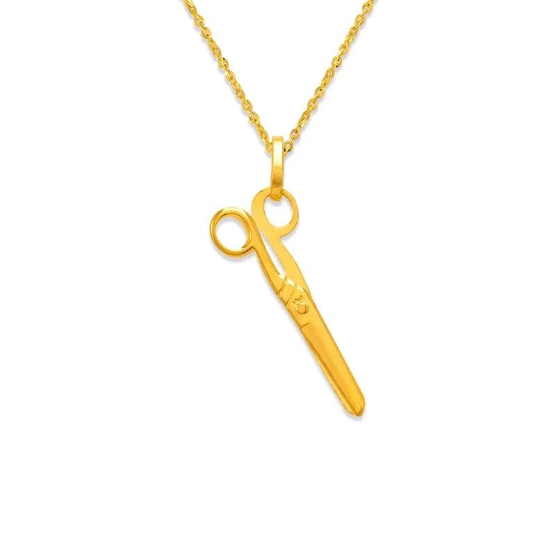NEW 14K YELLOW GOLD SCISSOR CHARM PENDANT (1 of 2)