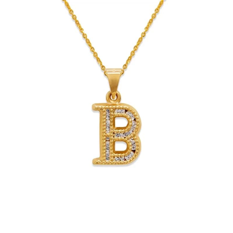 NEW 14K YELLOW GOLD INITIAL "B" PENDANT: NEW 14K YELLOW GOLD INITIAL "B" PENDANT INITIAL "B" PENDANT NEW 14K YELLOW GOLD Apx. WIDTH: 12x15mm Apx WEIGHT: 1.0g