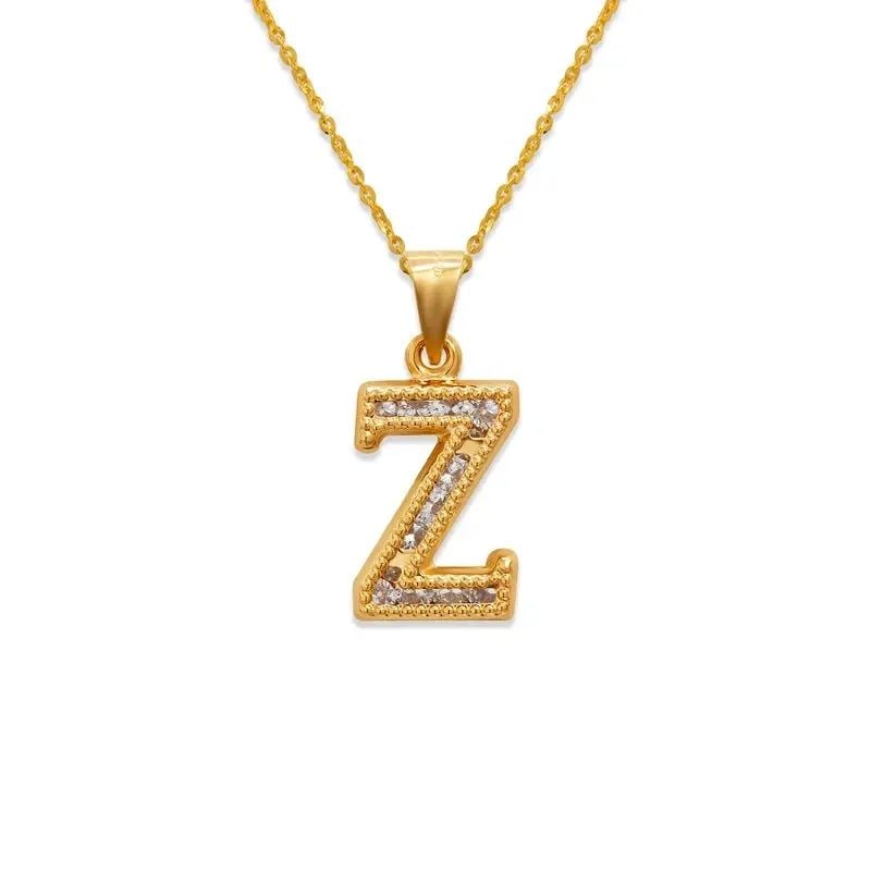 NEW 14K YELLOW GOLD INITIAL "Z" PENDANT (1 of 2)