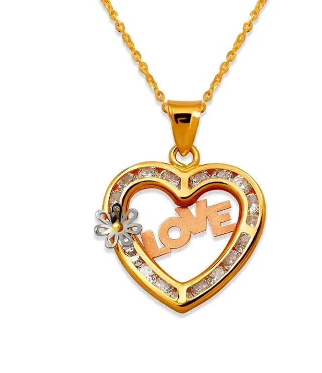 NEW 14K TRICOLOR GOLD LOVE HEART PENDANT: NEW 14K TRICOLOR GOLD LOVE HEART PENDANT LOVE HEART PENDANT NEW 14K TRICOLOR GOLD Apx. WIDTH: 17x16mm Apx WEIGHT: 1.0g