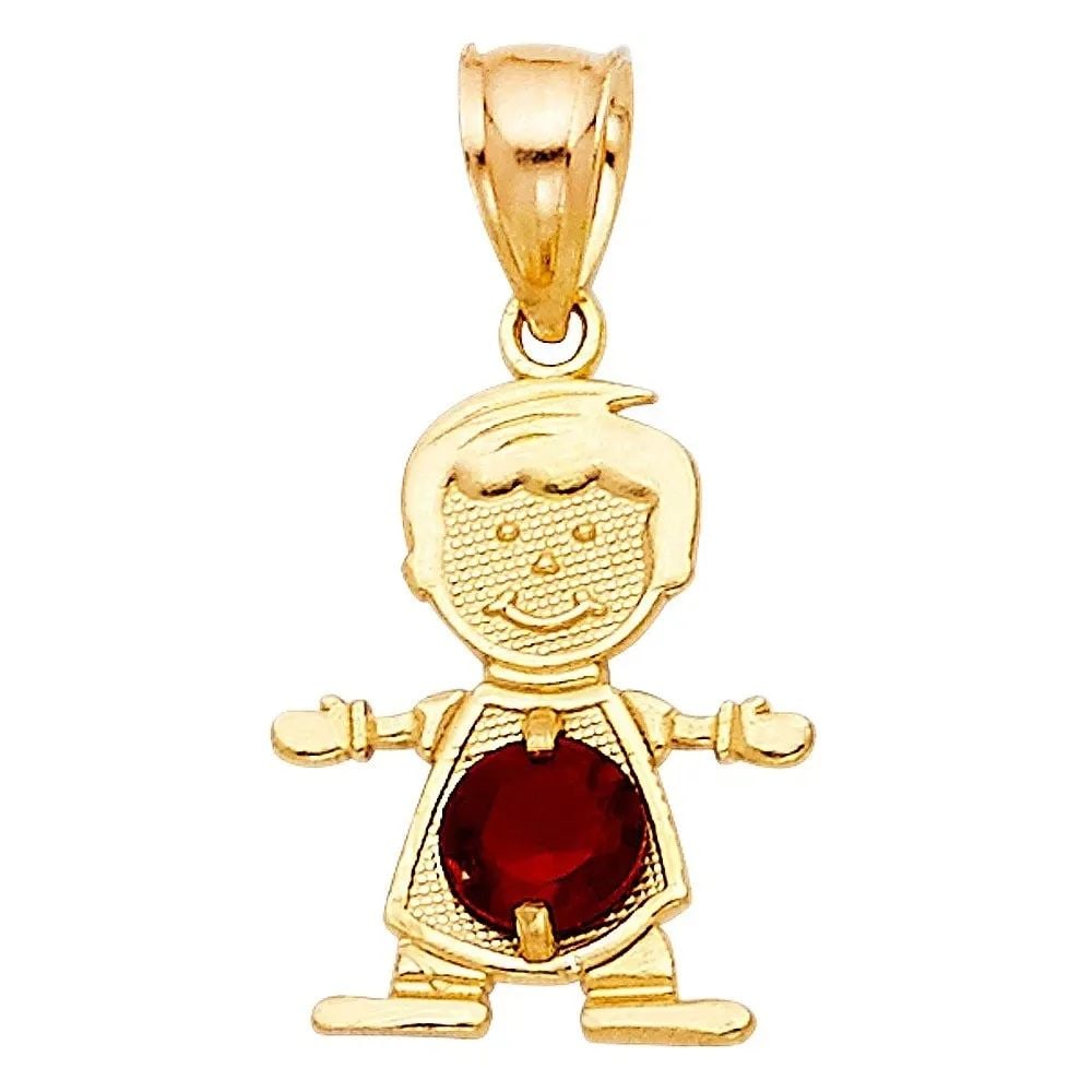 NEW 14K YELLOW GOLD BOY BIRTH STONE: NEW 14K YELLOW GOLD BOY BIRTH STONE BOY BIRTH STONE NEW 14K YELLOW GOLD Height : 17 mm Width : 12 mm Apx. WEIGHT : 0.7g