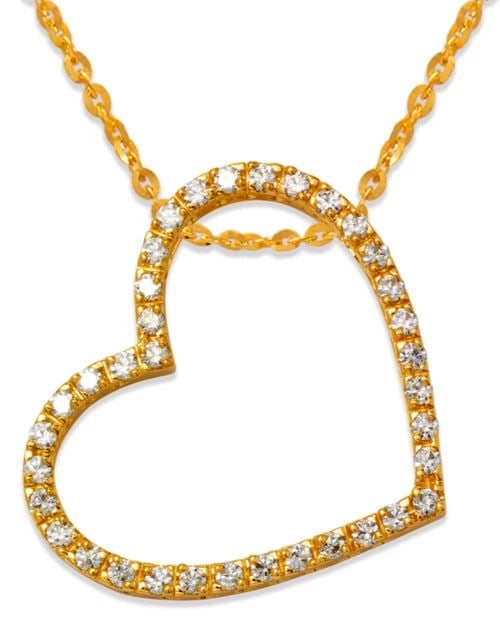 NEW 14K YELLOW GOLD HEART PENDANT (1 of 2)