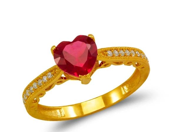 NEW 14K YELLOW GOLD LADIES RING (1 of 2)