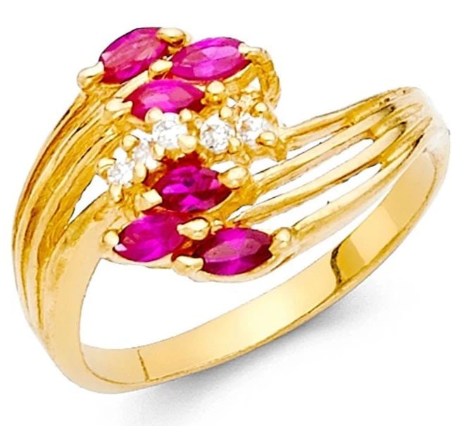 NEW 14K YELLOW GOLD FANCY RING (1 of 2)