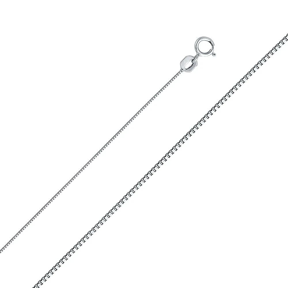 NEW 14K WHITE GOLD 0.5MM BOX CHAIN (1 of 2)