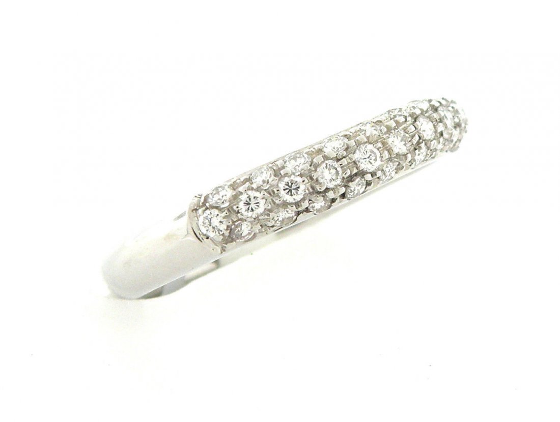 NEW 18K WHITE GOLD LADIES DIAMOND PAVE COCKTAIL RING: ItemDiamond Cocktail RingConditionNewMaterial18K White goldStonesDiamond H SI1Stone Weightapx 0.75ct twSize7.25 (can be resized for a fee, please contact before buying)Weight3.4g