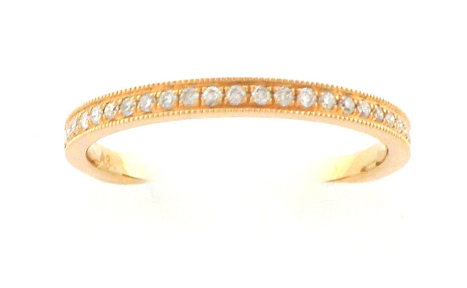 14K ROSE GOLD HALF ETERNITY DIAMOND WEDDING BAND: Diamond Band ConditionNewMaterial14k Rose goldStonesDiamonds H SI1Stone Weight0.25ct twSize7 (we can resize, please contact us first) 2mm WideWeight1.6g