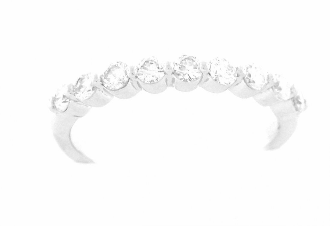 NEW 14K WHITE GOLD DIAMOND WEDDING BAND RING: Diamond RingConditionNewMaterial14K White goldStonesDiamonds G SI1Stone Weight0.55ct tw apxSize6.75 (we can re-size, please contact us first)Weight2.3g