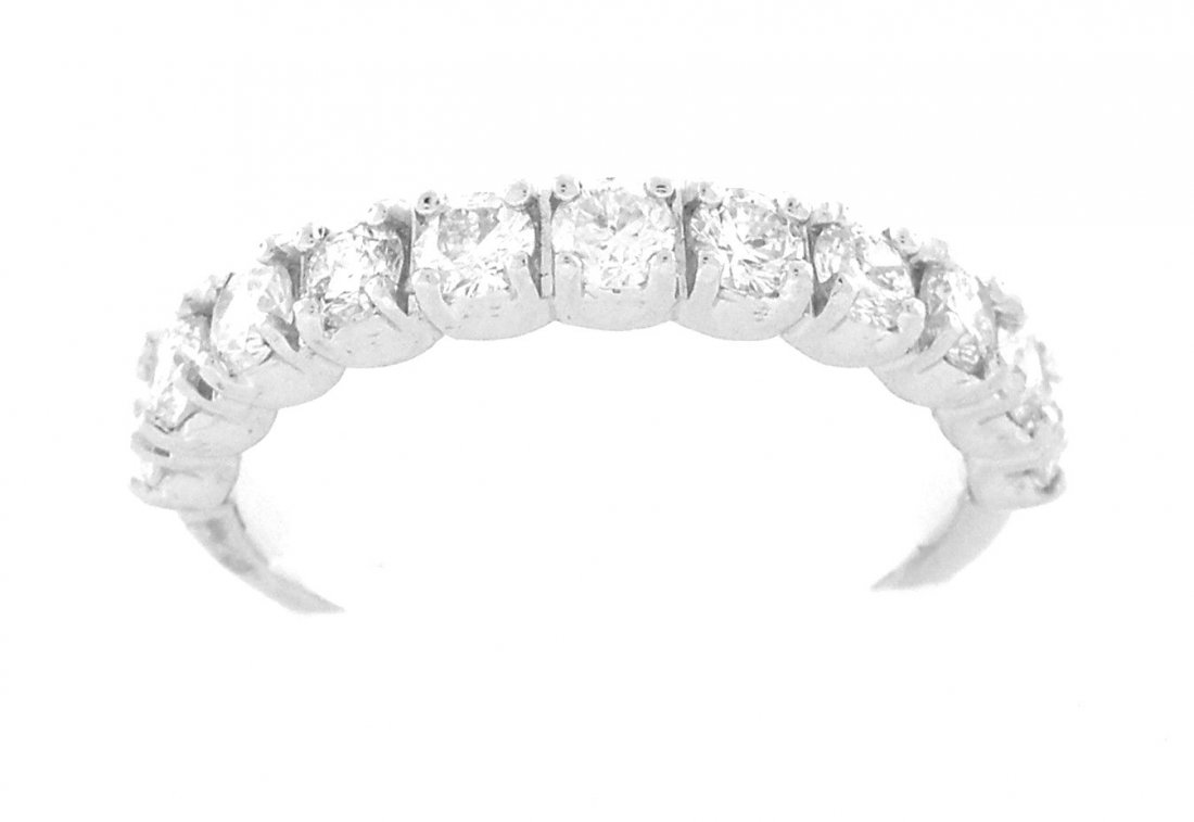 14K WHITE GOLD DIAMOND WEDDING BAND RING 1.01ct: Diamond RingConditionNewMaterial14K White goldStonesDiamonds G SI1Stone Weight1.01ct twSize7 (we can re-size, please contact us first)Weight3.2g