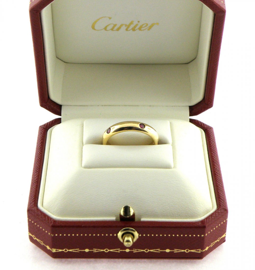 CARTIER 18K YELLOW GOLD ETERNITY RUBY RING (1 of 2)