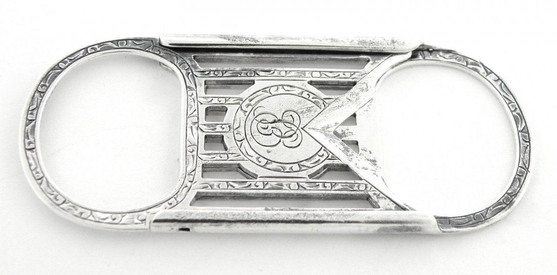 ANTIQUE STERLING SILVER 925 CIGAR CUTTER POCKET SIZE (1 of 2)