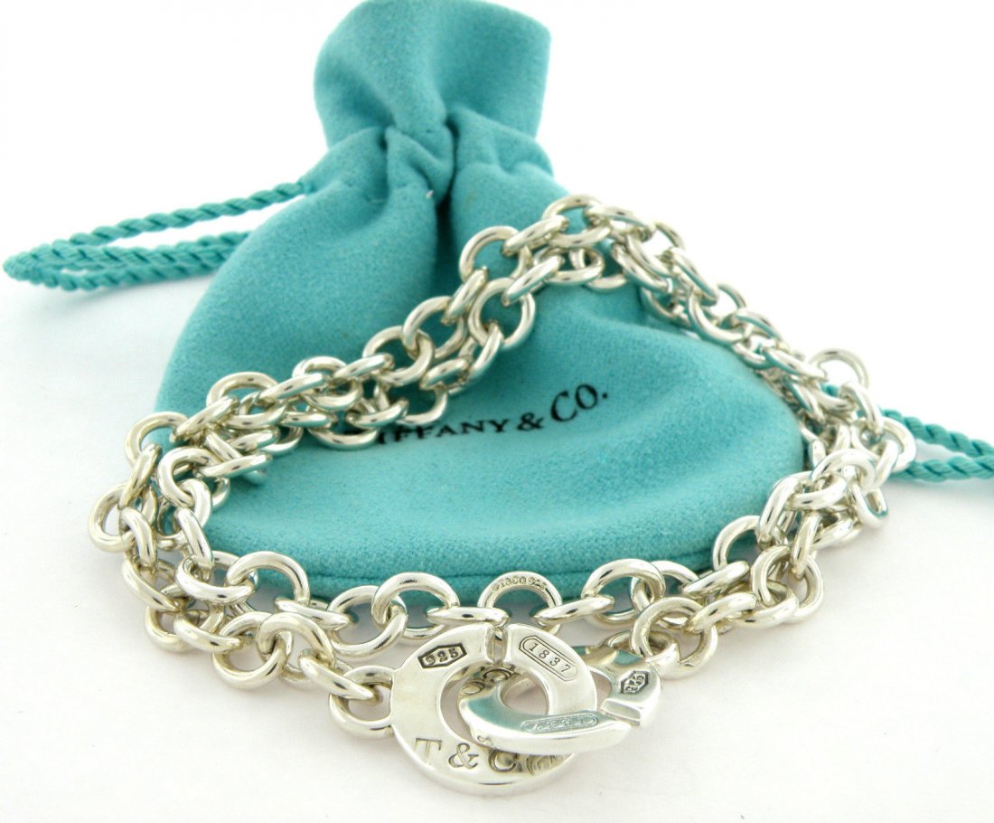 TIFFANY & Co. STERLING SILVER 1837 CIRCLE LINK NECKLACE (1 of 2)