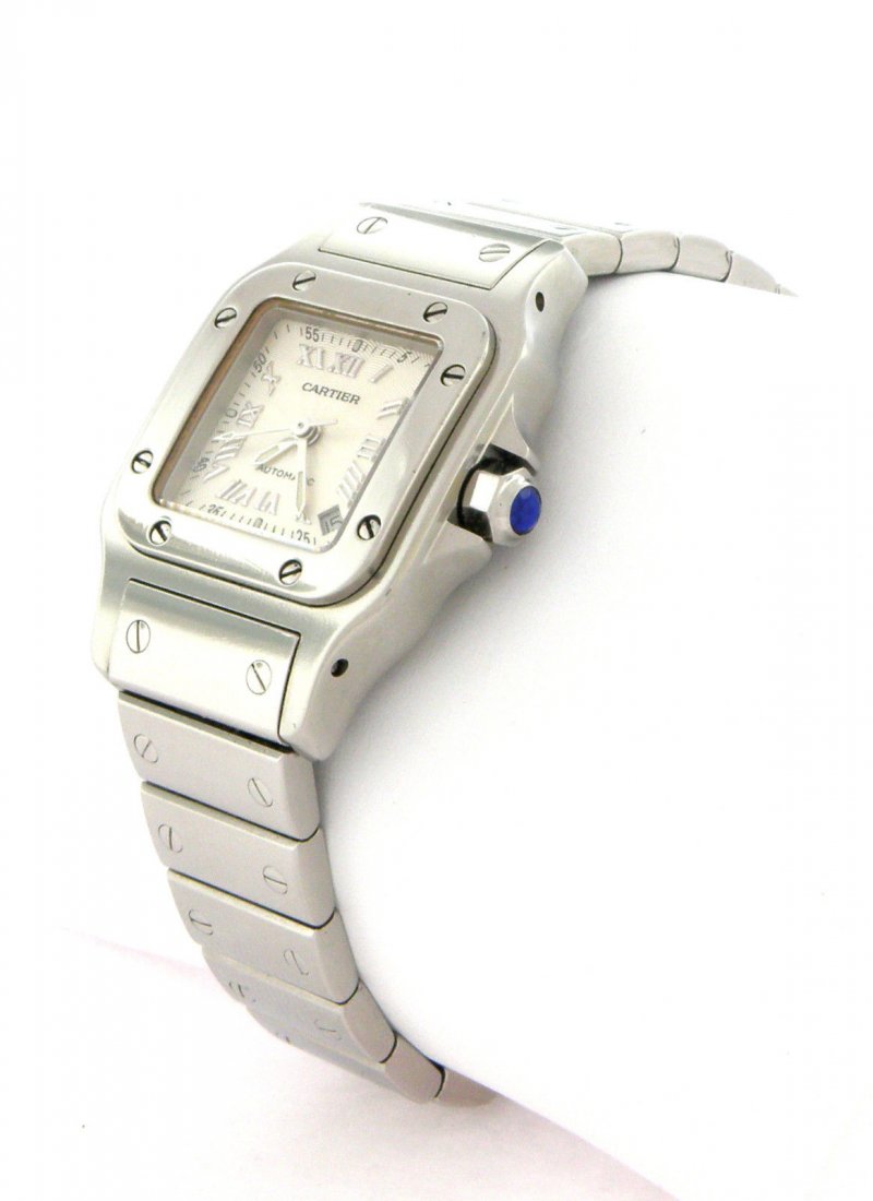 CARTIER SANTOS GALBEE LADIES AUTOMATIC STEEL WATCH (1 of 2)