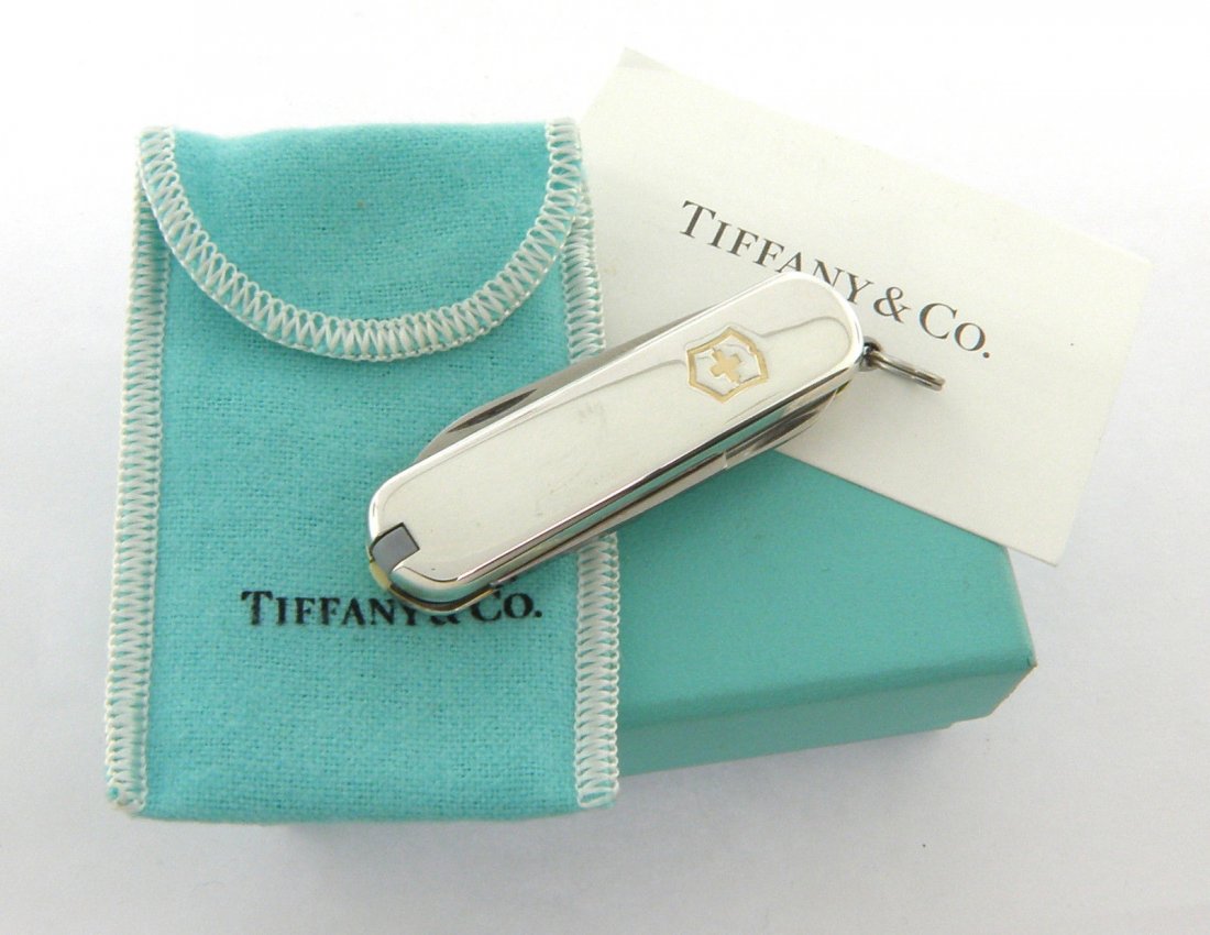 TIFFANY & Co 18K STERLING SILVER VICTORINOX SWISS KNIFE (1 of 2)