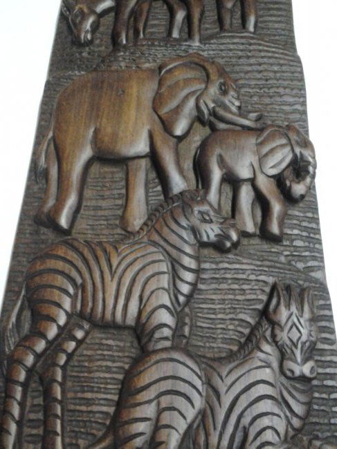 Mid Century Arifican Woodcarved Panel (1 of 1)