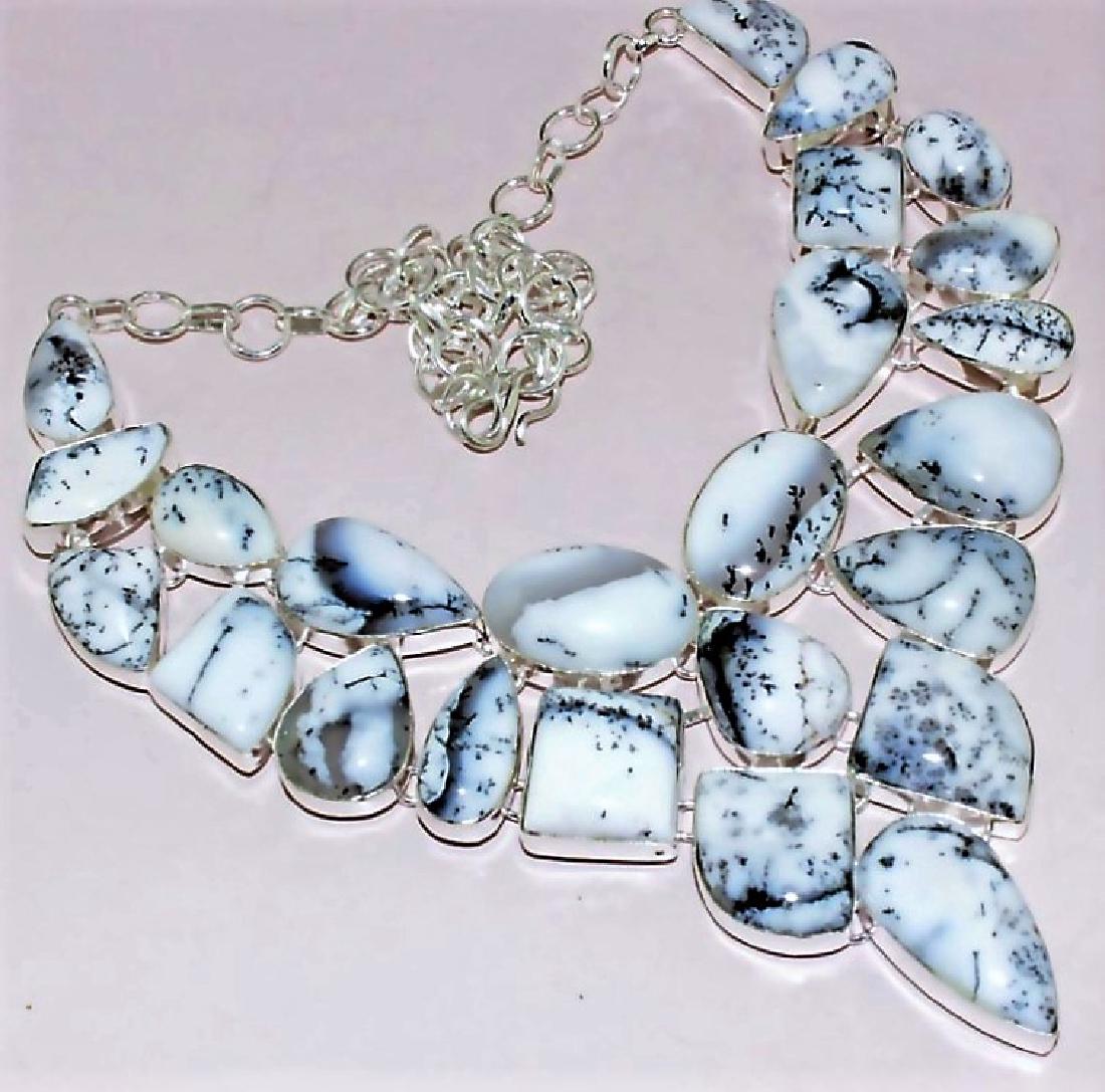 Dendrite Opal Silver Necklace (1 of 1)