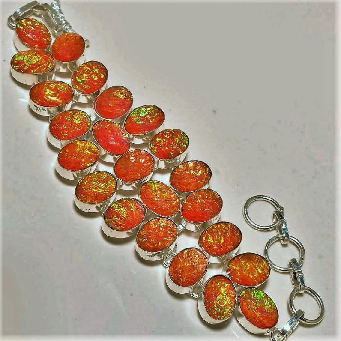 Australian Triplet Opal Silver Bracelet (1 of 1)