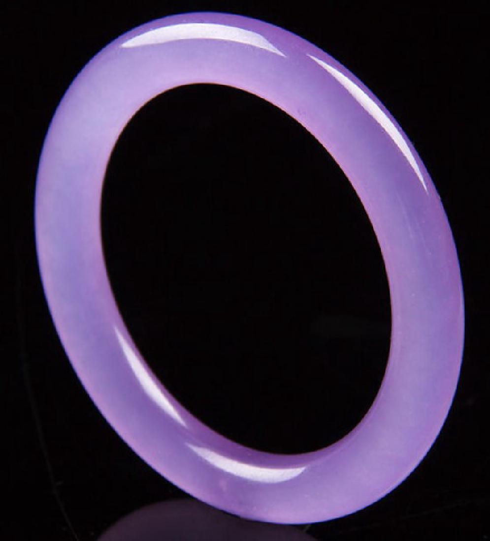 Certified 100% Natural purple Jade Bangle Bracelet (1 of 3)