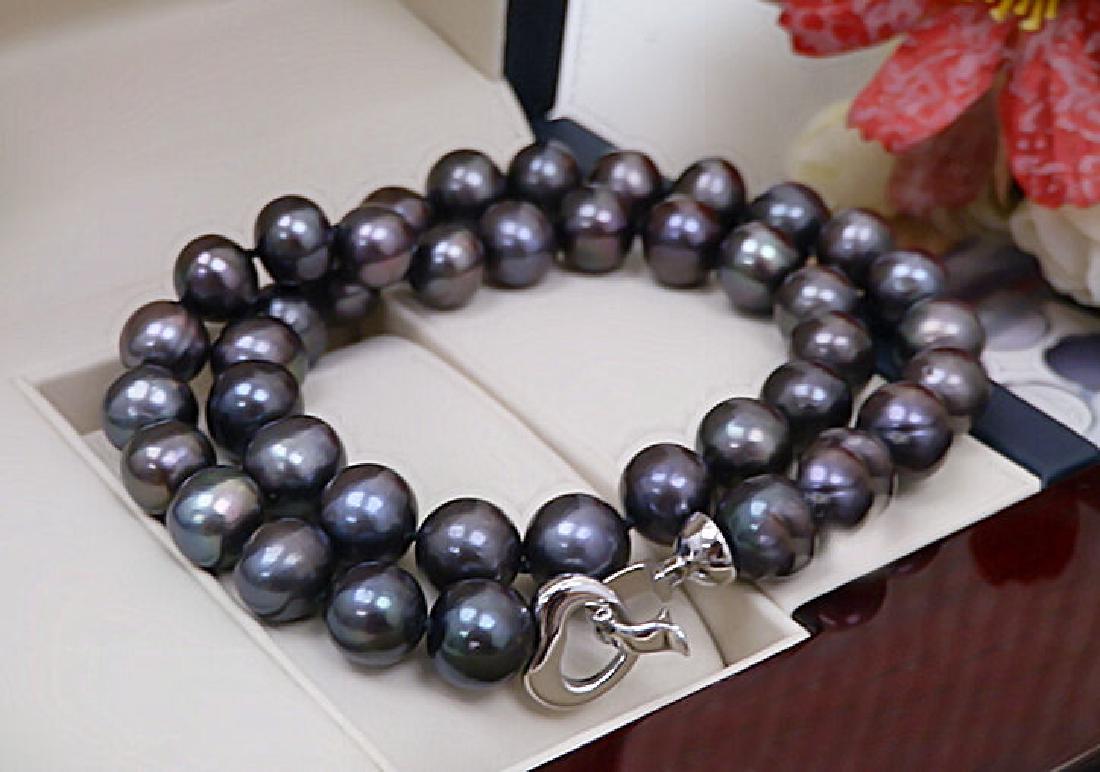 Black Color Real Pearl 13-14mm AAA Natural Pearl (1 of 3)