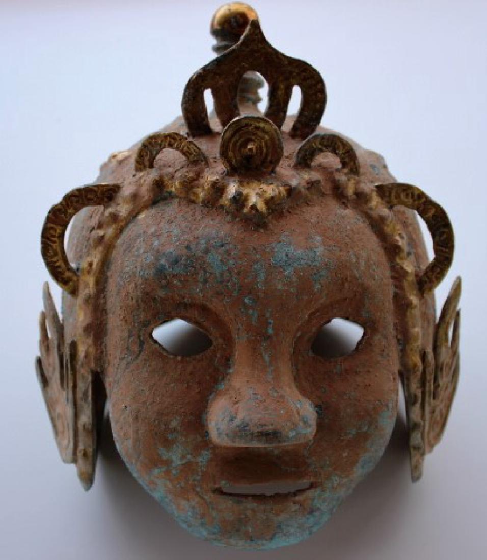 Tran Dynasty 12th ~ 13thCE ancient Gilded Bronze Helmet (1 of 3)