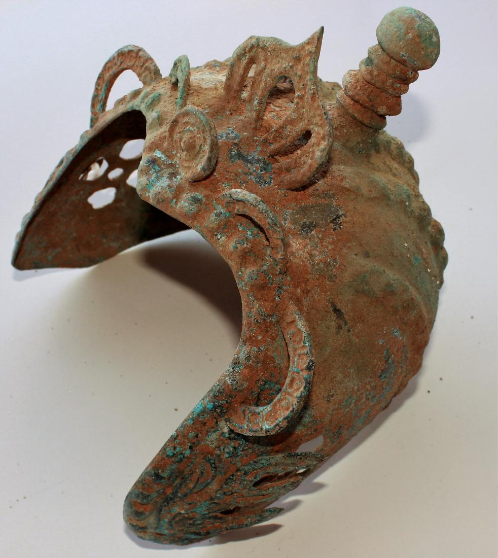 Tran Dynasty 12th ~ 13th CE ancient Bronze Helmet (1 of 4)