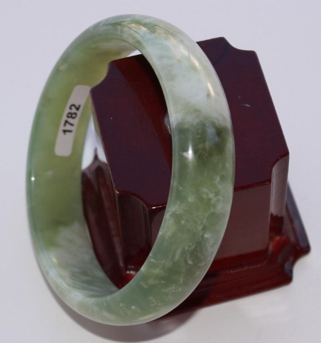 Carved Natural Old Jade Bangle (1 of 1)